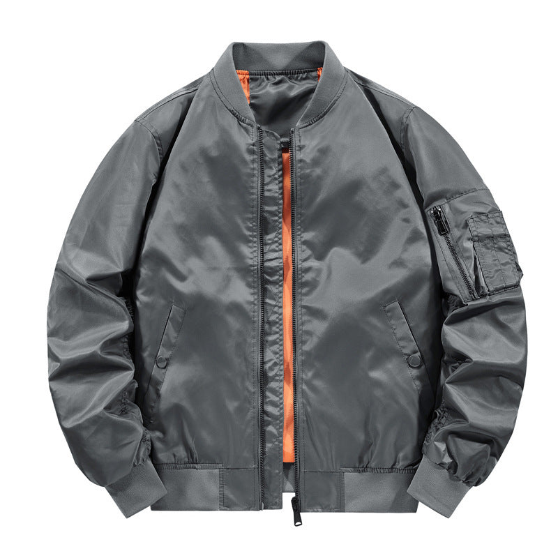 Herren Nylon‑Bomberjacke im Fliegerstil mit Ärmeltasche und Rippbündchen Echo Archiv