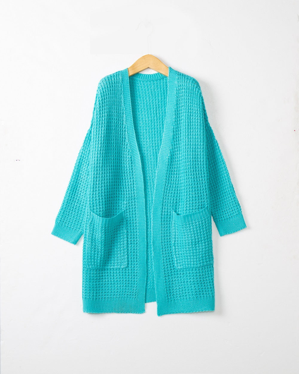 Damen Langer Oversize Strickmantel mit offener Front und aufgesetzten Taschen Echo Archiv