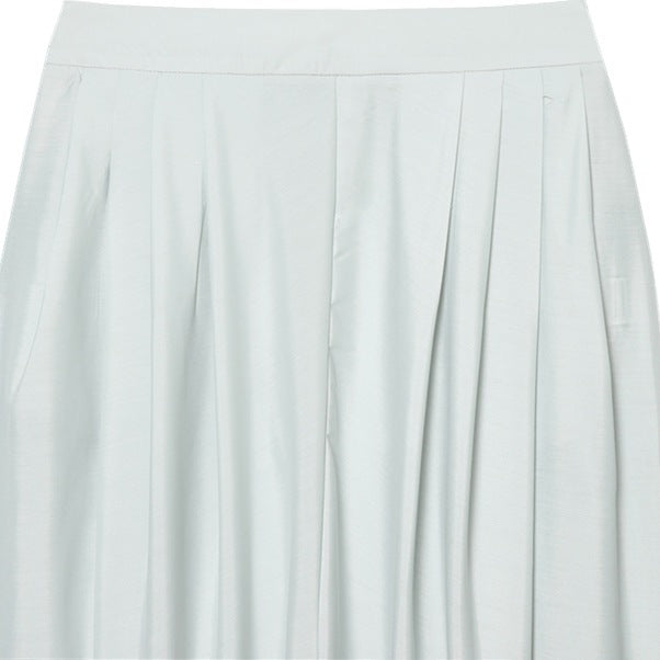 Damen Hochtaillierte plissierte Haremhose mit Kellerfalten und konischem Bein Echo Archiv