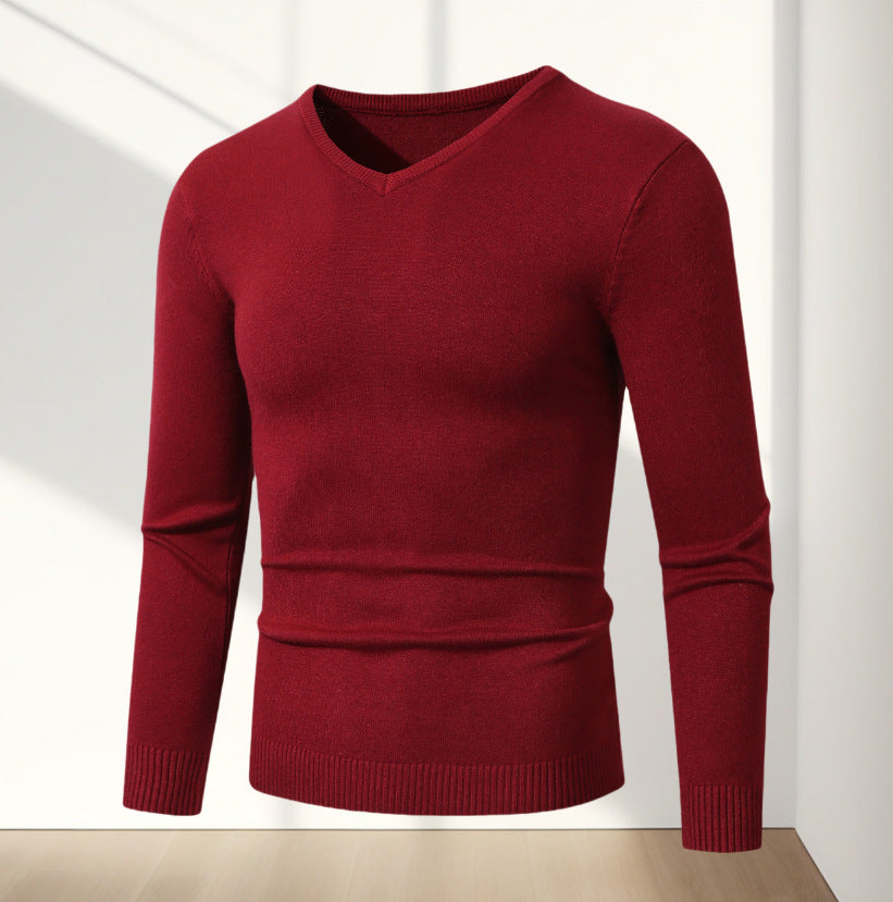 Herren eleganter V-Ausschnitt Pullover Echoarchiv