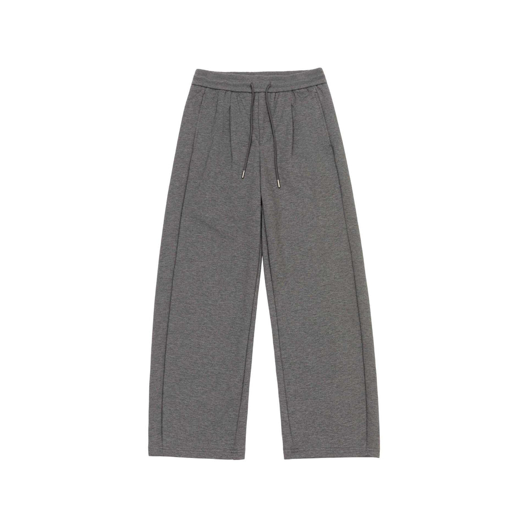 Damen Weite Cropped-Sweathose mit elastischem Bund und Abgesteppter Mittelnaht Echoarchiv