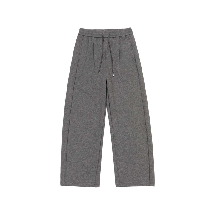 Damen Weite Cropped-Sweathose mit elastischem Bund und Abgesteppter Mittelnaht Echoarchiv