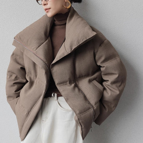 Damen Modischer Oversized Daunenjacke Echoarchiv