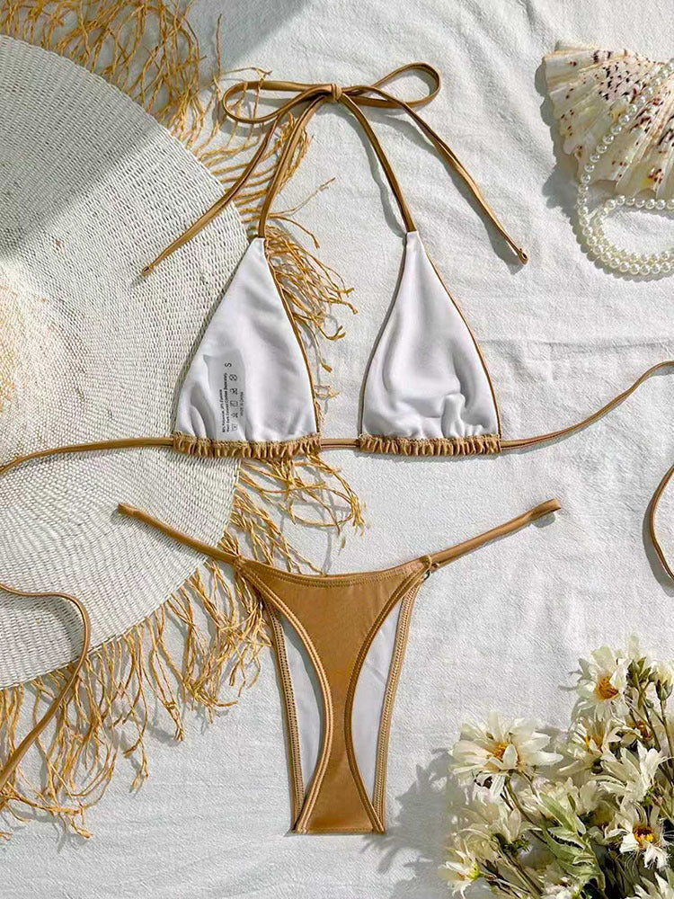 Damen Triangel-Bikini mit schicker Fransenverzierung Echo Archiv
