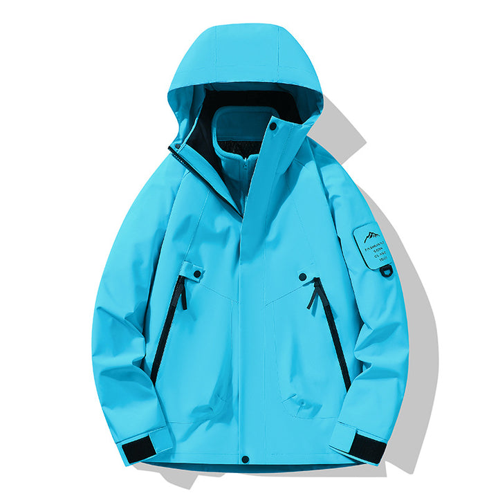 Unisex Wasserdichte, atmungsaktive Hardshell-Outdoorjacke mit Kapuze Echoarchiv