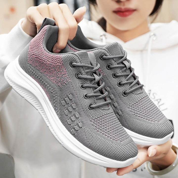 Damen nan atmungsaktive Strick-Walking-Sneaker mit sockenähnlichem Schaft, gepolsterter Fersenstütze und flexibler Leichtlaufsohle Echo Archiv