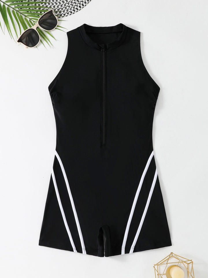 Damen Sportlicher Schwimmanzug mit Reißverschluss Echo Archiv