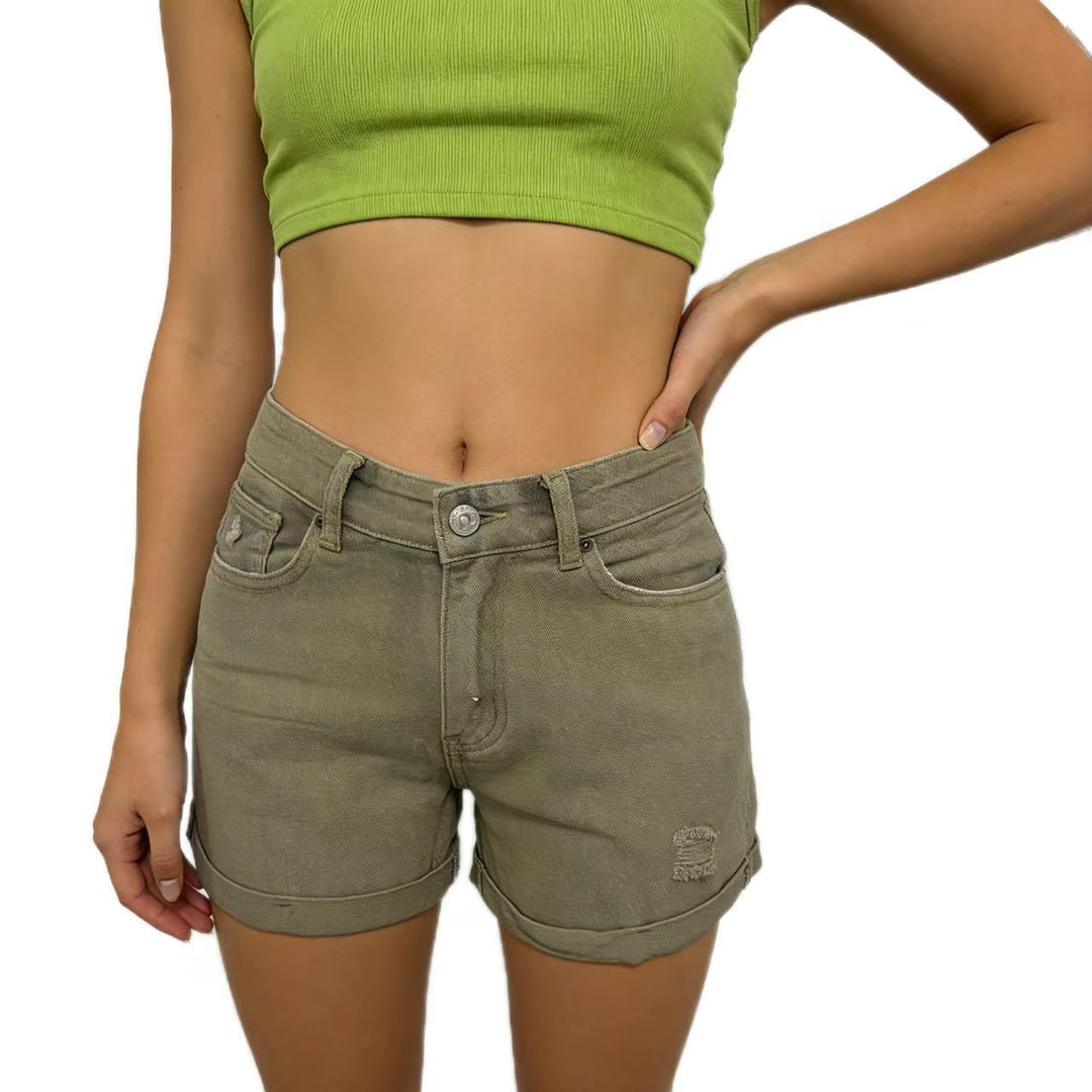 Damen modische High-Waist Shorts aus Bio-Denim Echo Archiv