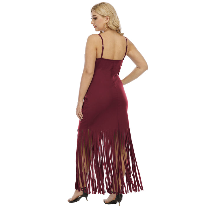 Damen Maxikleid mit fransigem Design Echo Archiv
