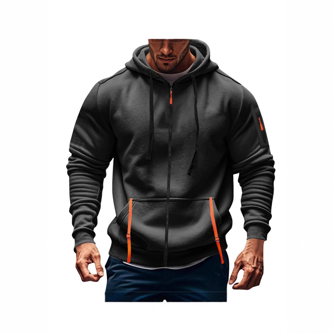 Herren sportlicher Kapuzenpulli mit praktischen Taschen Echoarchiv
