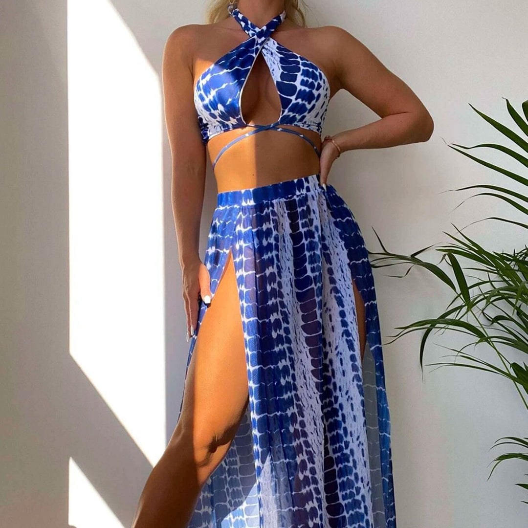 Damen Bikinistyle mit transparentem Maxirock Echo Archiv