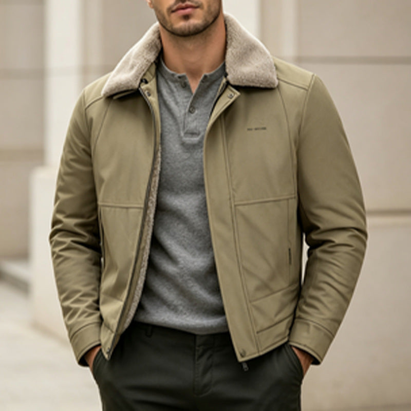 Herren Modische Übergangsjacke mit hohem Kragen und weichem Innenfutter Echo Archiv