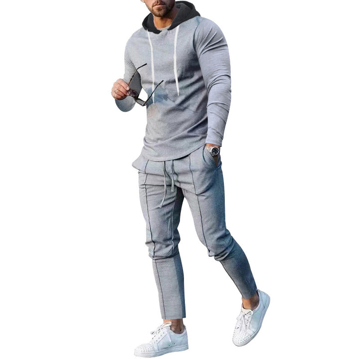 Herren modisches Hoodie mit sportlicher Passform und kontrastierenden Details Echoarchiv