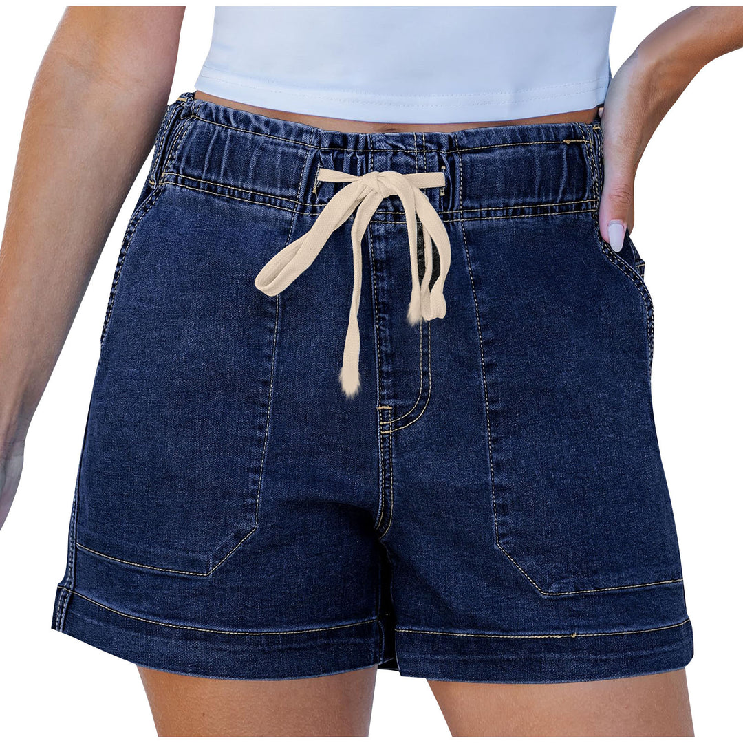 Damen bequeme Denim-Shorts mit Gummizug und praktischen Taschen Echo Archiv