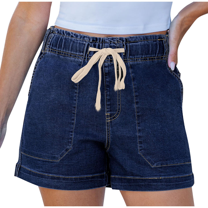 Damen bequeme Denim-Shorts mit Gummizug und praktischen Taschen Echo Archiv