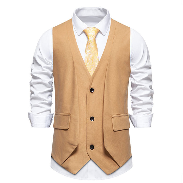 Herren elegante Weste mit doppelter Knopfleiste und praktischen Taschen Echoarchiv