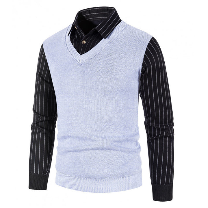 Herren eleganter V-Ausschnitt Pullover Echoarchiv