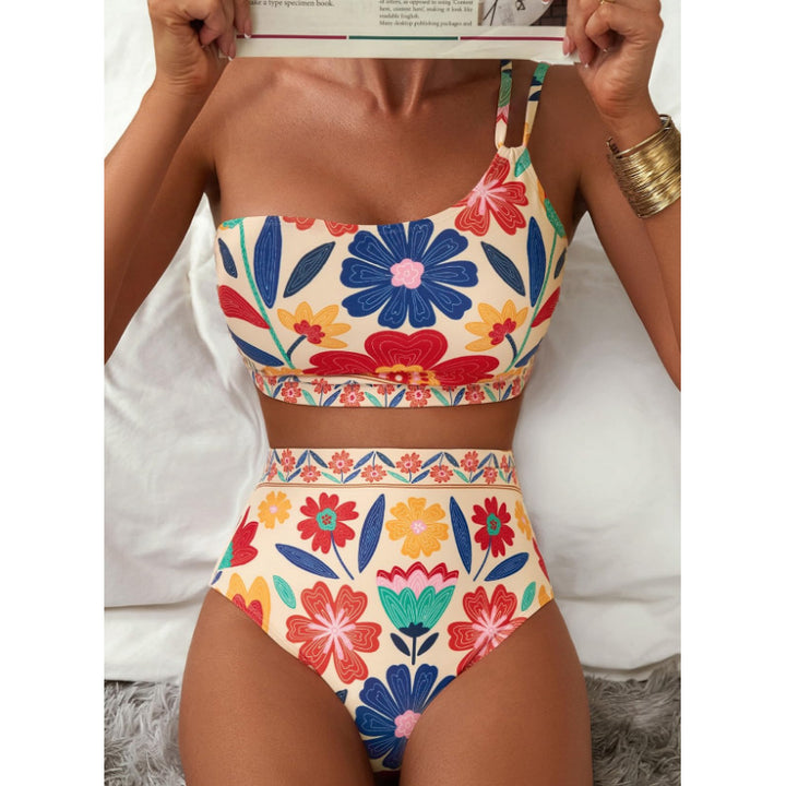 Damen Crop-Top Bikini Set mit floralem Design Echo Archiv