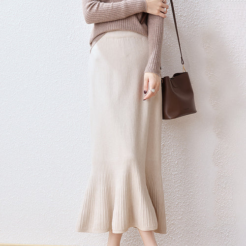 Damen Eleganter Strickrock mit Volant Echo Archiv