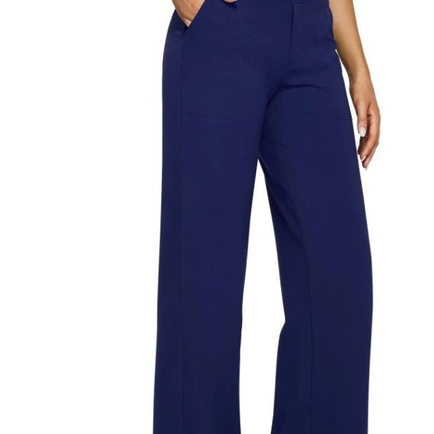 Damen Palazzo Yoga-Hosen mit hohem Bund, weitem Bein und Seitentaschen – Avélisse