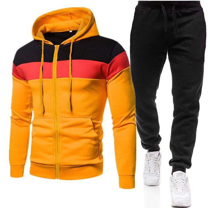 Herren sportlicher Kapuzenanzug mit bequemen Taschen Echoarchiv