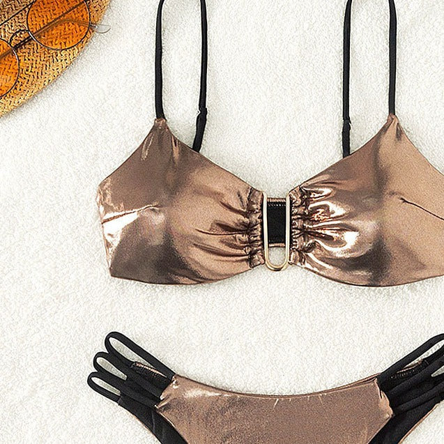 Damen Glamouröser Bikini mit verstellbaren Riemen Echo Archiv