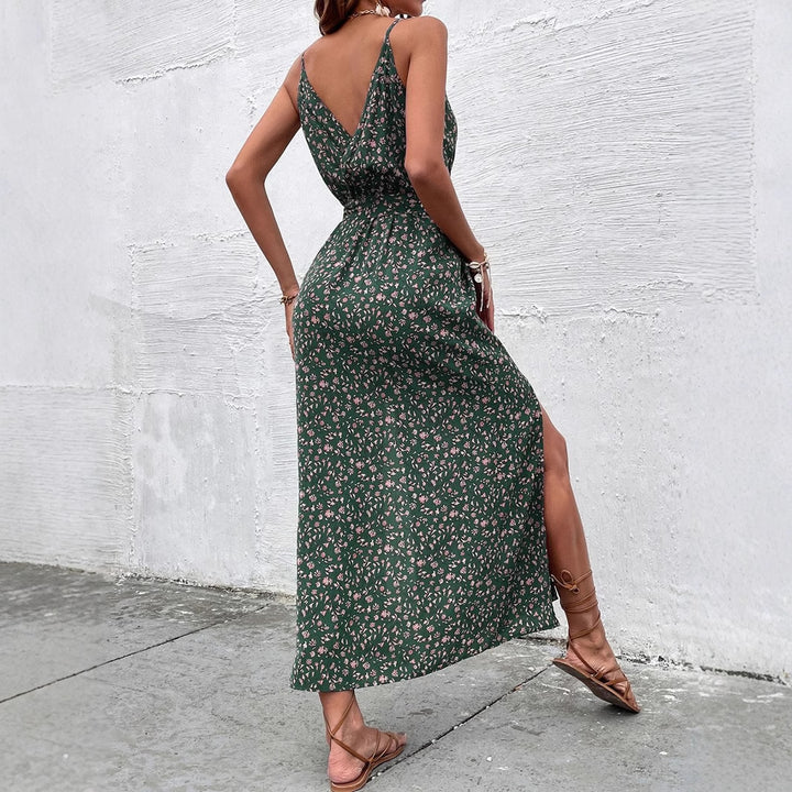 Damen Wickelkleid mit floralen Mustern und schmalen Trägern Echo Archiv