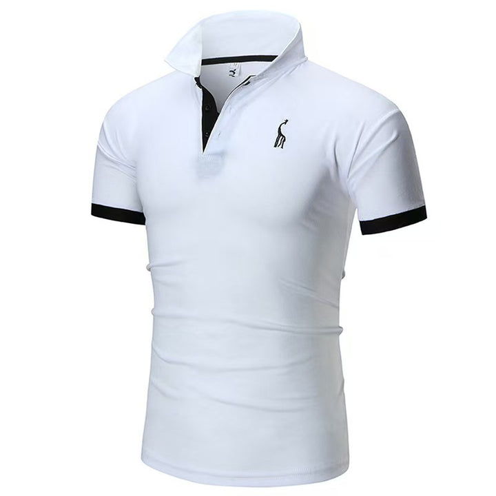 Herren Poloshirt mit kontrastierenden Kragen und hochwertigen Baumwollmaterialien Echoarchiv