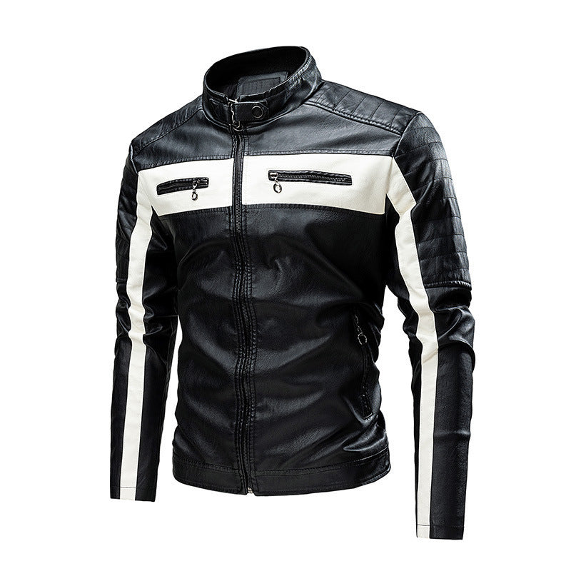 Herren Bikerjacke mit Kontrastdetails Echo Archiv