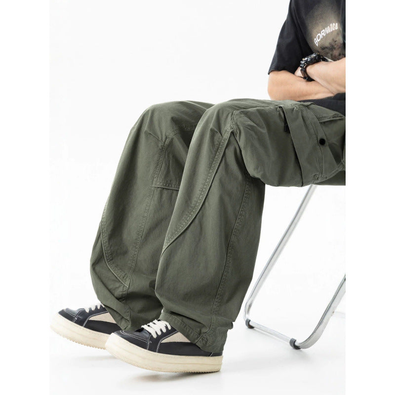 Herren weite Cargo-Hose im Baggy‑Schnitt mit Utility‑Taschen und Kordelbund Echo Archiv