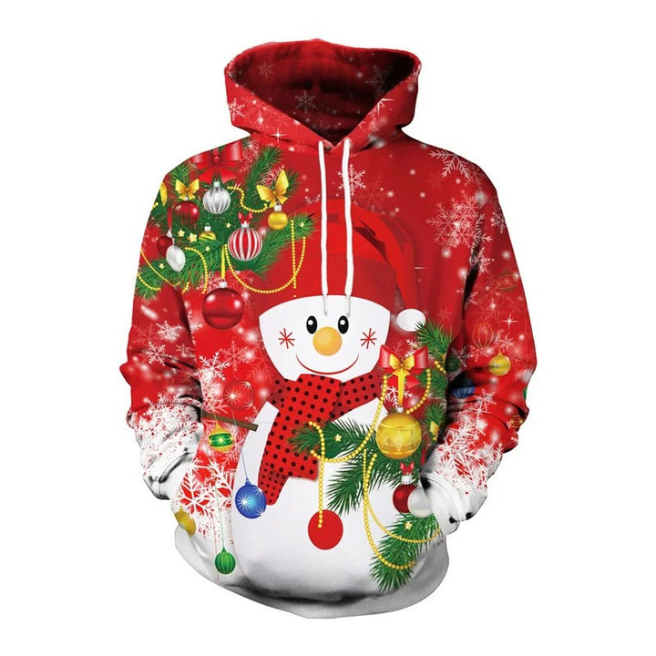 Damen Lustiger Kapuzenpullover mit Weihnachtsmotiv Echoarchiv