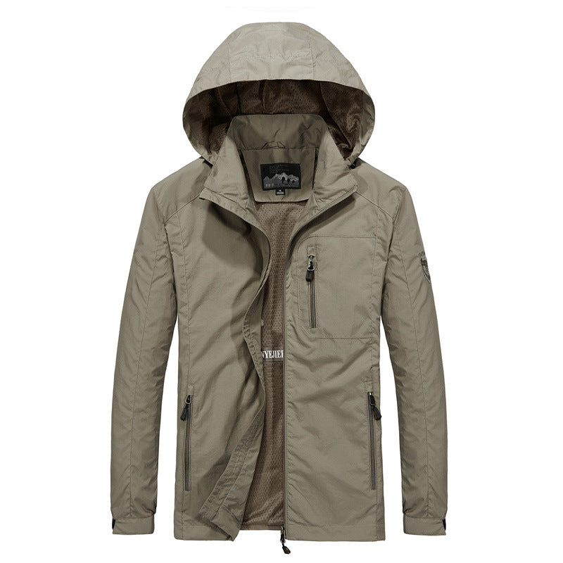 Herren Multifunktionale Outdoorjacke mit verstellbarer Kapuze Echo Archiv