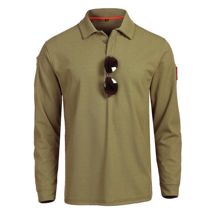 Herren funktionales Langarm-Polohemd Echoarchiv
