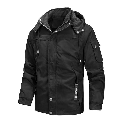 Herren Thermo-Fieldblouson mit abnehmbarer Kapuze, Sherpa‑Innenfutter und Ärmel‑Pattentasche Echo Archiv