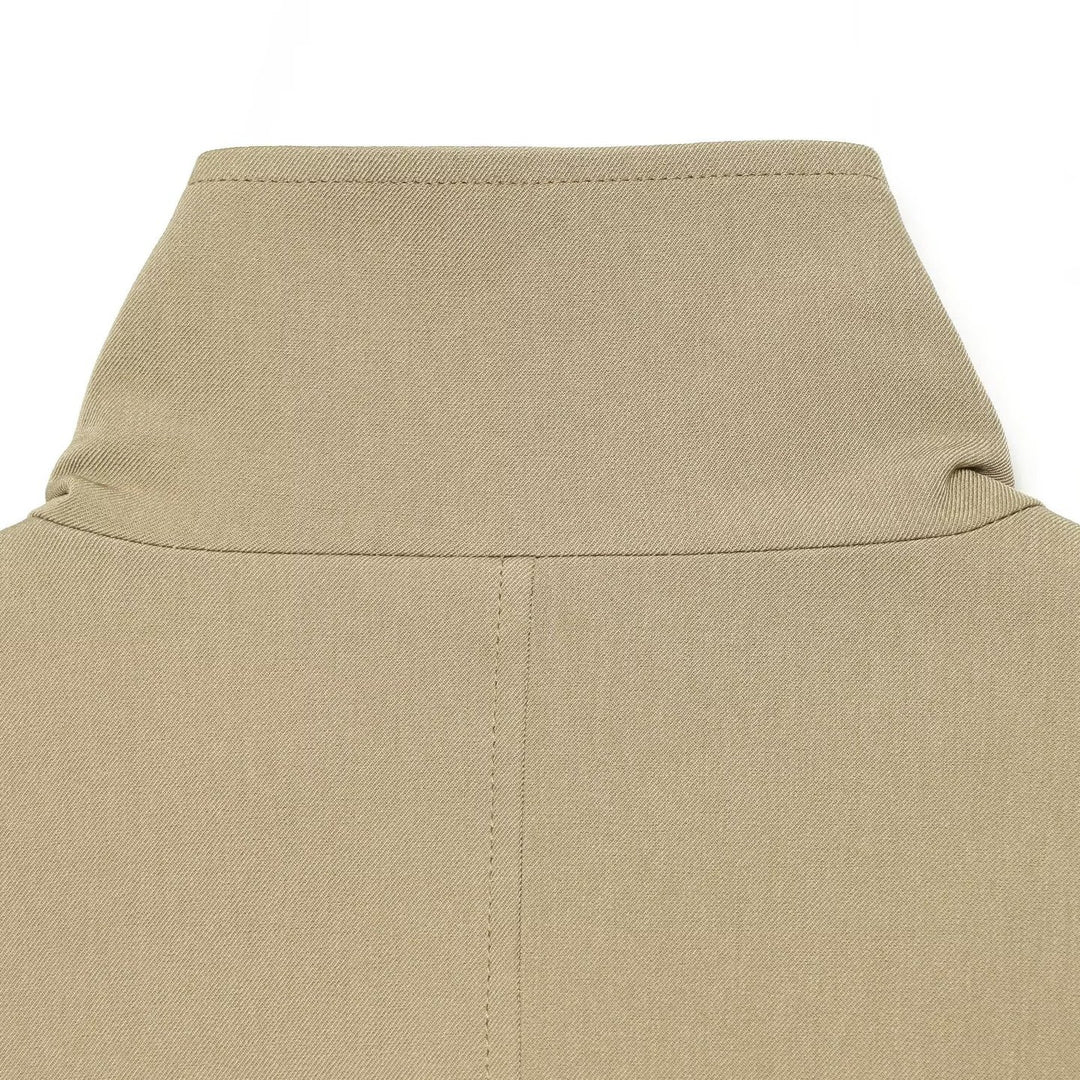 Damen Kurztrench im leichten Gabardine‑Stil mit asymmetrischem Knopfverschluss und Bindegürtel Echoarchiv