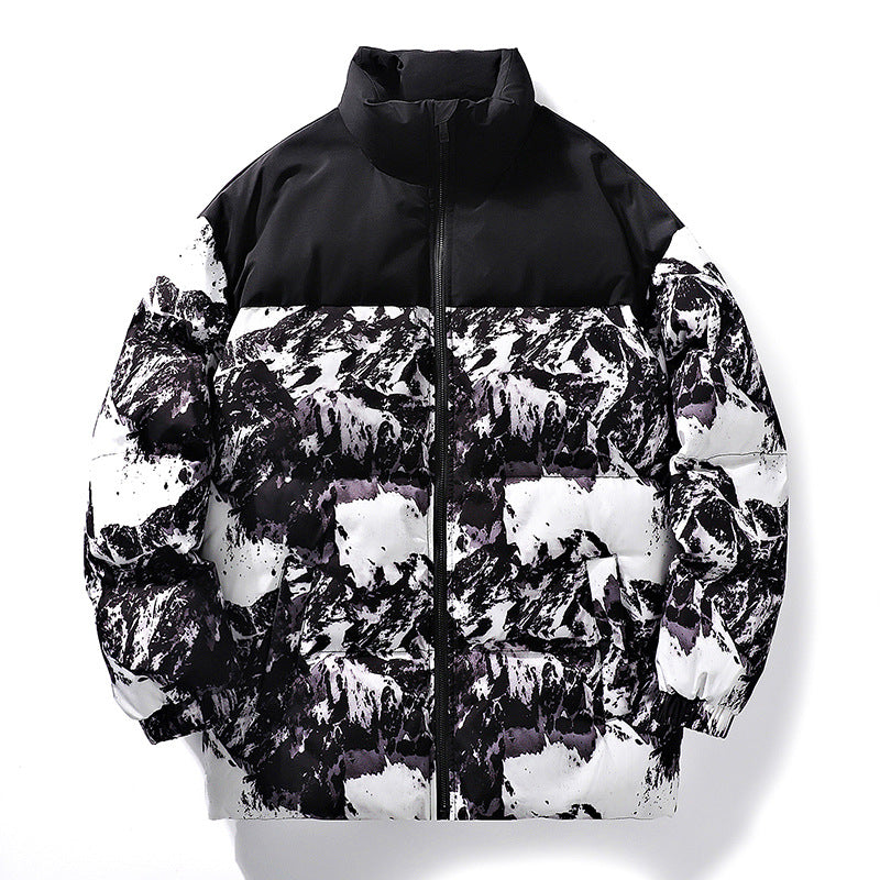 Herren sportliche Winterjacke mit mäntelndem Design und hohem Kragen Echoarchiv