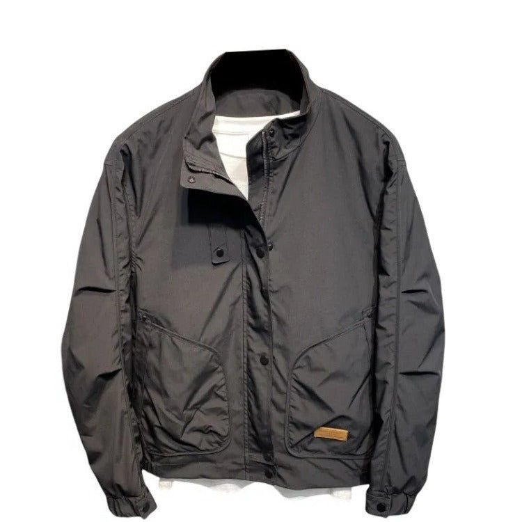 Herren strapazierfähige Übergangsjacke mit praktischem Taschenlayout und verstellbarem Kragen Echoarchiv