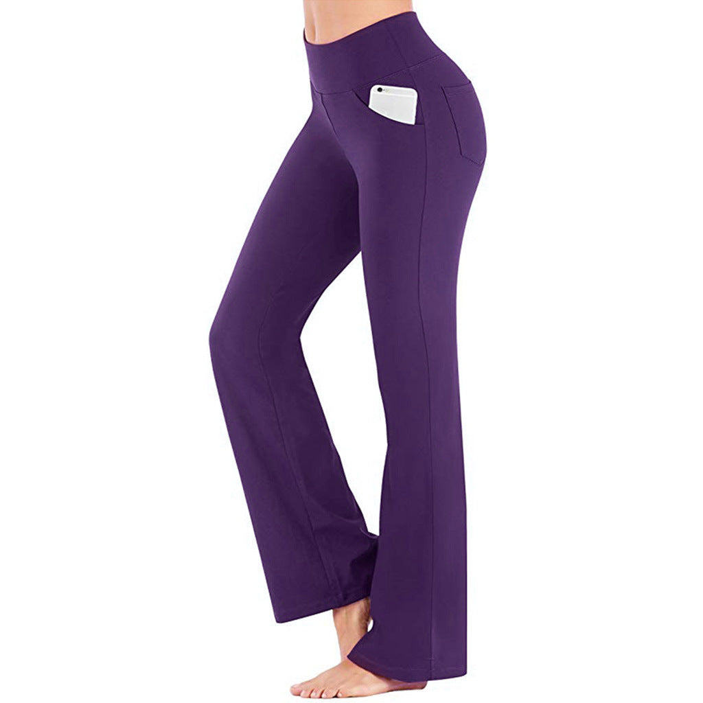 Damen nan ausgestellte Highwaist Yogahose mit seitlicher Handytasche und formendem Komfortbund Echo Archiv