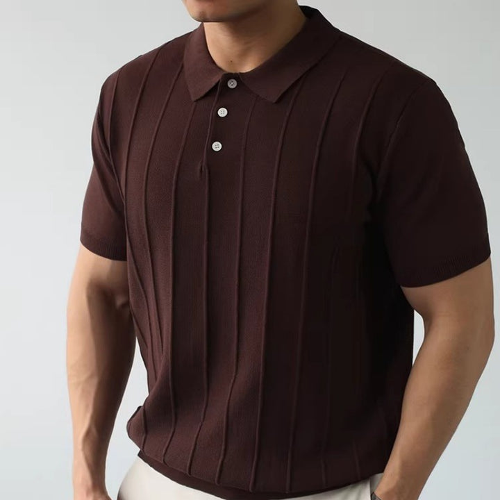 Herren Kurzarm Poloshirt mit Struktur Echo Archiv