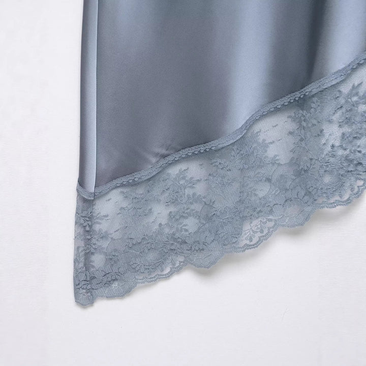 Damen eleganter Satinrock mit zarter Spitzenverzierung Echo Archiv