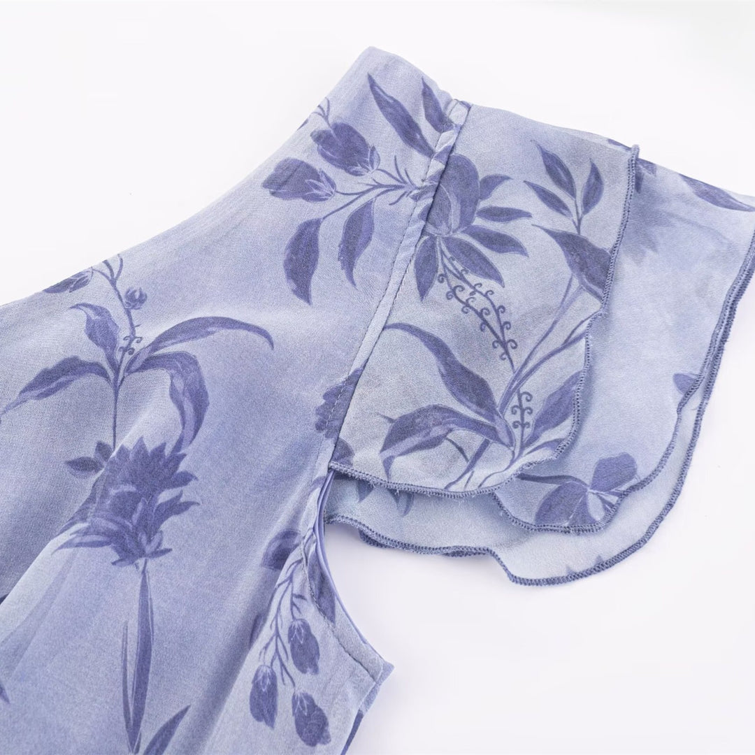 Damen Maxikleid mit floralen Mustern und voluminösem Rock Echo Archiv