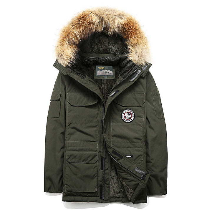 Herren Winterparka mit Kapuze und Kunstfellbesatz, isolierende Thermofütterung & Mehrfachtaschen Echo Archiv