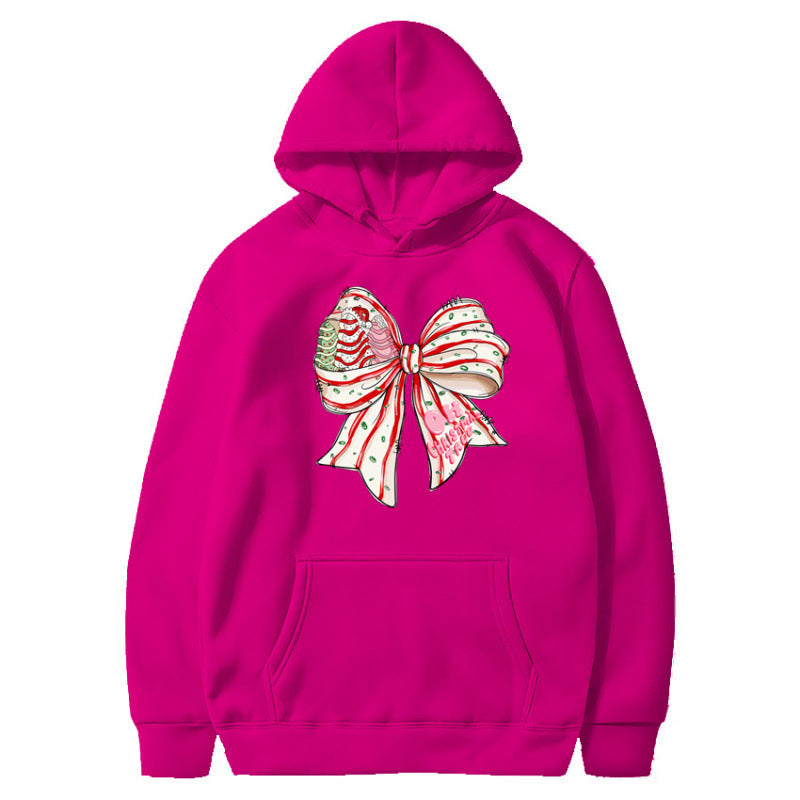 Damen Kapuzenpullover mit festlichem Schleifenmotiv Echoarchiv