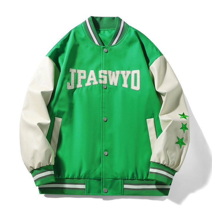Herren sportliche Bomberjacke mit stylischem Schriftzug Echoarchiv