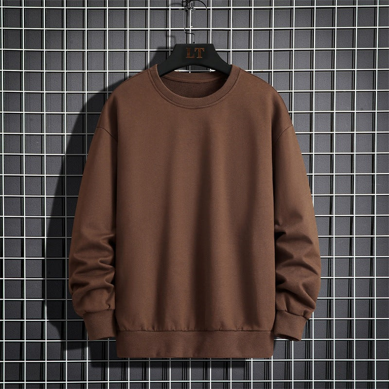 Herren Schlichtes Oversize Rundhals‑Sweatshirt aus schwerer Baumwollmischung mit gerippten Bündchen Echoarchiv