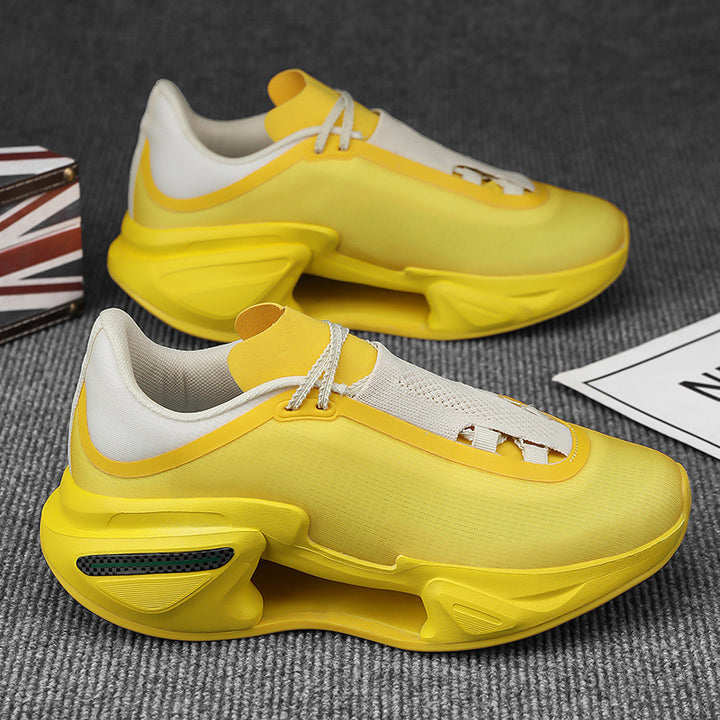 Herren moderne Sneaker mit skulpturierter Plateau-Performancesohle, nahtlosem Strickschaft und integrierter Fersenstütze – Norré