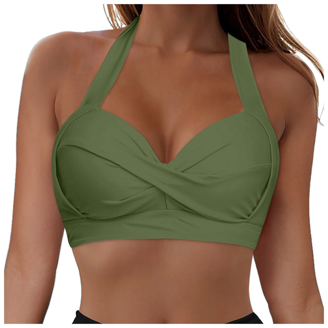 Damen Modisches Bikinioberteil mit Wickeldesign Echo Archiv