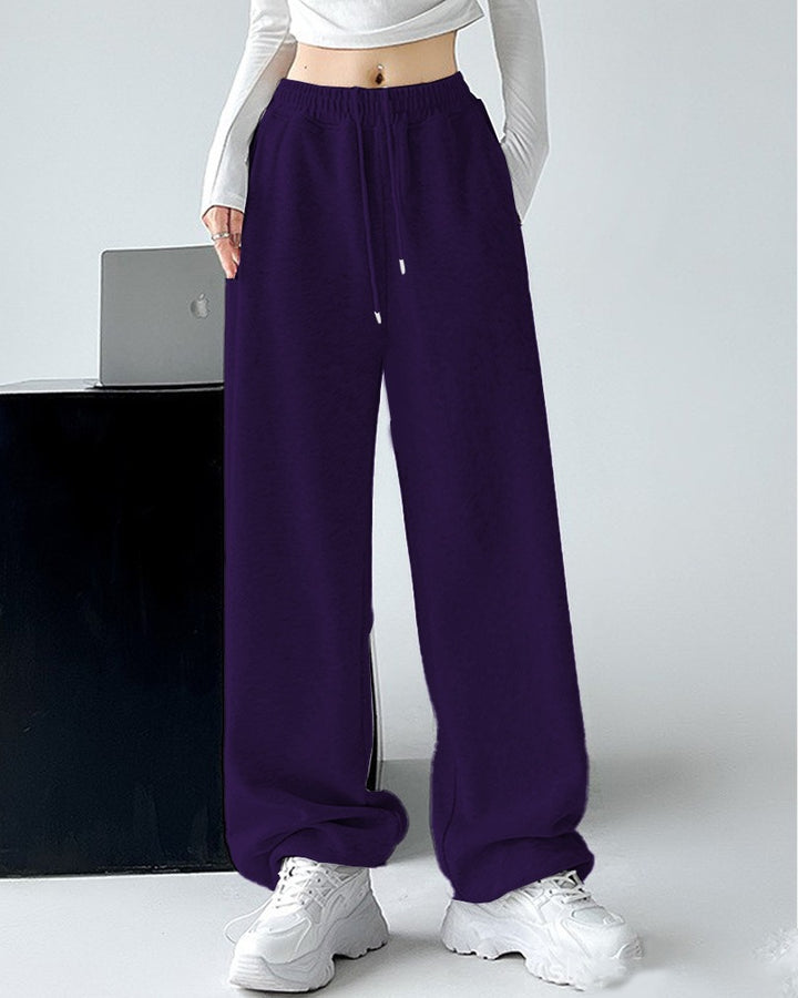 Damen nan extraweite Palazzo-Sweathose mit hohem Komfortbund, seitlichen Eingrifftaschen, Schlitz am Saum und Kordelzug Echo Archiv