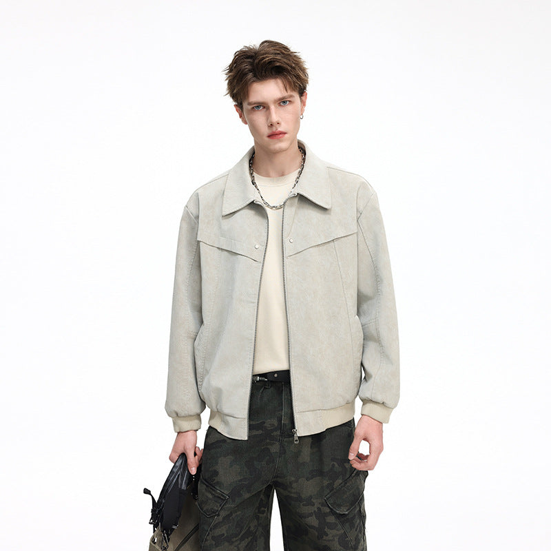 Herren Leichte Harrington‑Jacke im Overshirt‑Stil mit Rippbündchen Echo Archiv