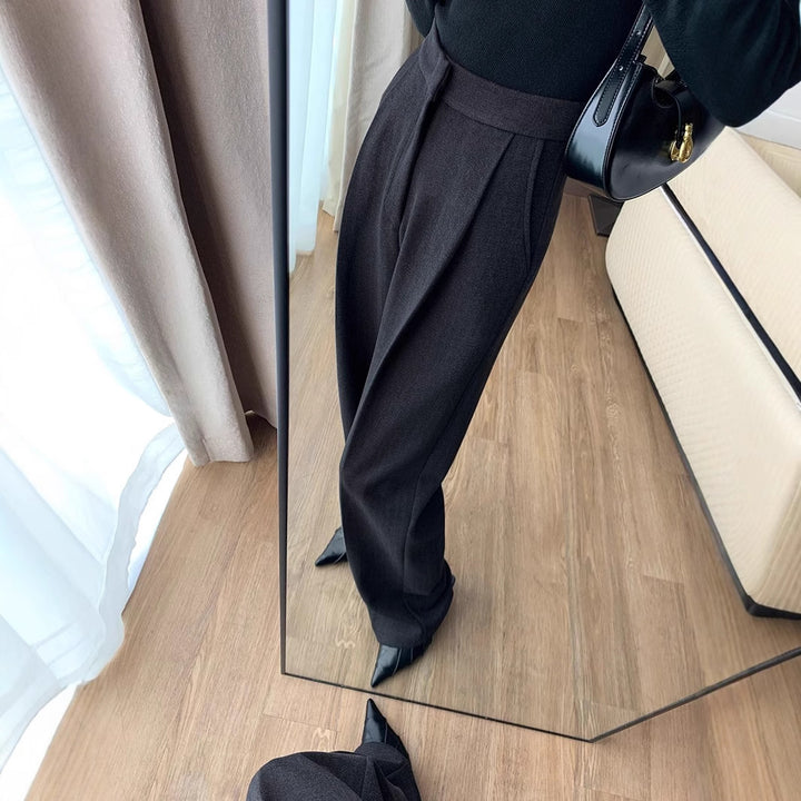 Damen Elegante Hoch taillierte Hose Echoarchiv